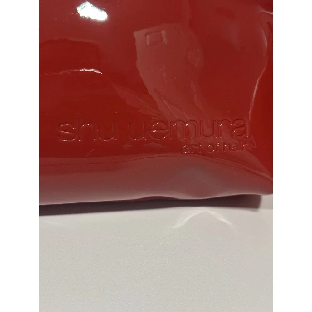 Shu Uemura Red Patent Cosmetic Makeup Bag Toiletry Pouch New With Tag